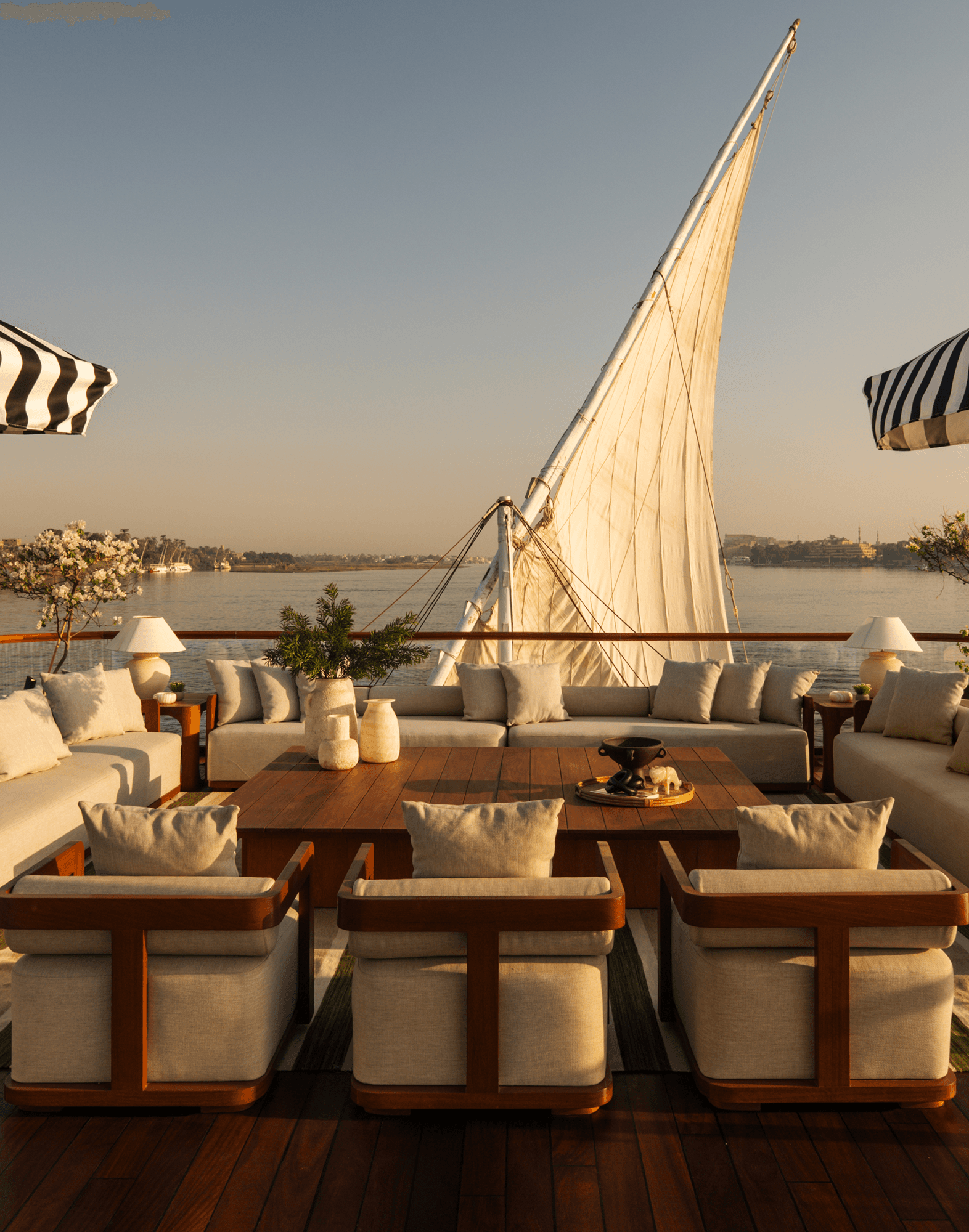 Scenic Nile view from Al Mourad Dahabiya