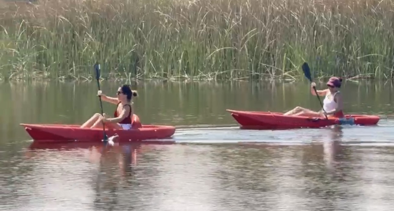 Kayaking along the Nile